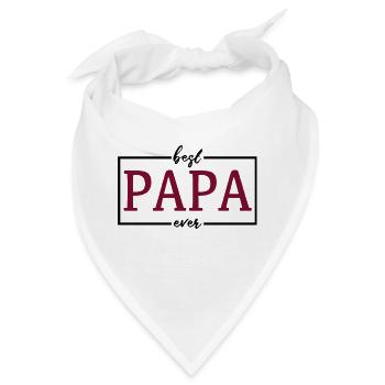 Der beste Papa - Bandana - Weiß - Vorne