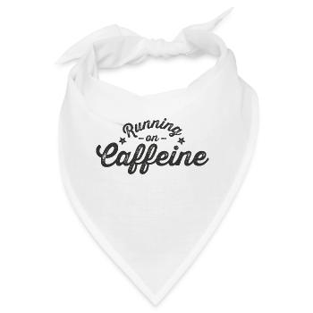 Running on Caffeine Schriftzug - Bandana - Weiß - Vorne