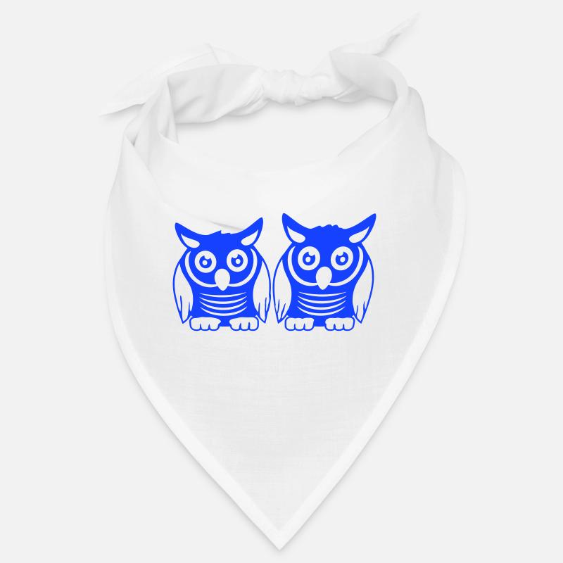 2 Eulen Team Vogel Freunde zwei Schleiereulen Crew Bandana