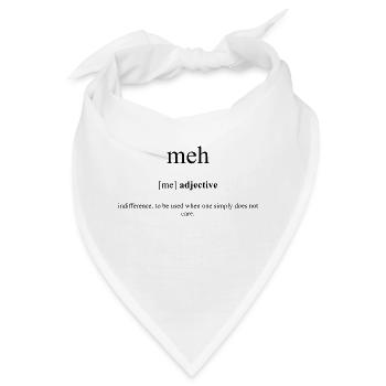 Meh Definition Dictionary - Bandana - Weiß - Vorne