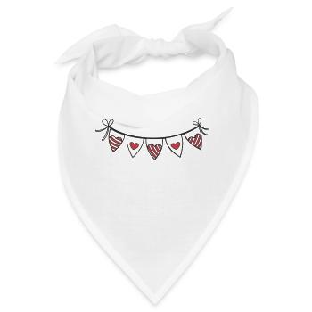 Herzgirlande Herzen - Bandana - Weiß - Vorne