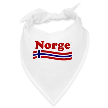 Norwegen Fahne Norge - Bandana - Weiß - Vorne