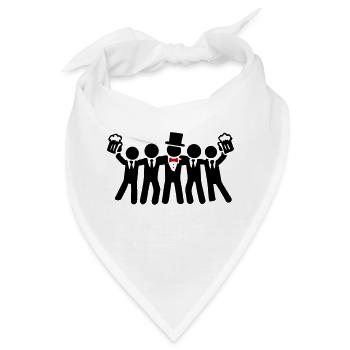 Bachelor Party Junggesellen Team - Bandana - Weiß - Vorne