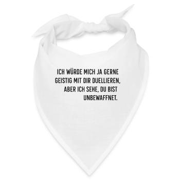 Geistig Duellieren - Bandana - Weiß - Vorne