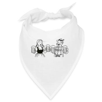 Mr Bier und Frau Bier - Bandana - Weiß - Vorne