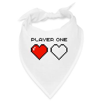 Player One - Bandana - Weiß - Vorne