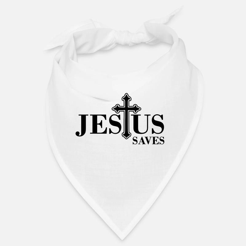 Jesus Rettet - Bandana - Weiß