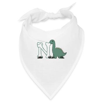 Buchstabe N - Bandana - Weiß - Vorne