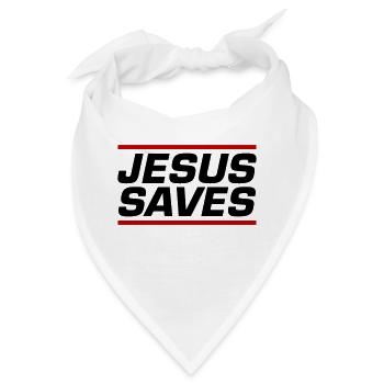 Jesus Rettet Bibelvers - Bandana - Weiß - Vorne