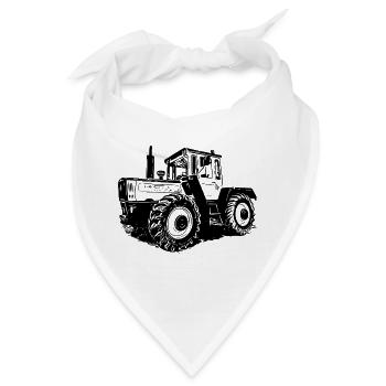 Traktorpower Silhouette - Bandana - Weiß - Vorne
