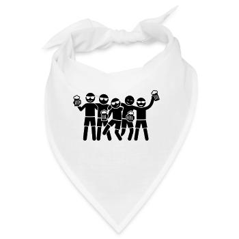 Party Urlaub Gruppe - Bandana - Weiß - Vorne