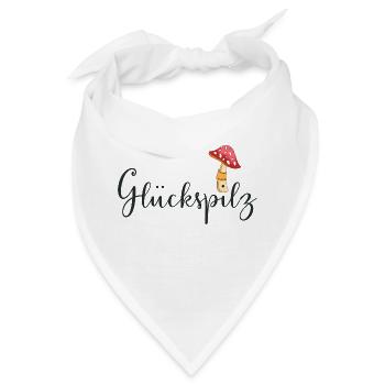Glückspilz - Bandana - Weiß - Vorne