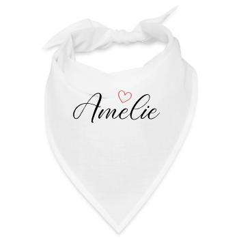 Amelie Name - Bandana - Weiß - Vorne