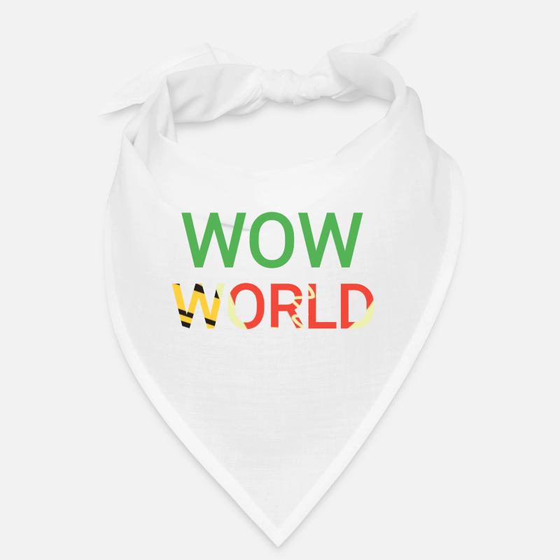 wow Welt bunter text Bandana