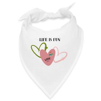 Liebe - Bandana - Weiß - Vorne