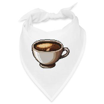 PixelKaffee Kaffeetasse Kunst - Bandana - Weiß - Vorne