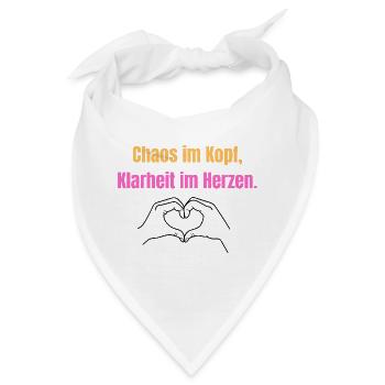 Chaos Statement ADHS und Autismus - Bandana - Weiß - Vorne