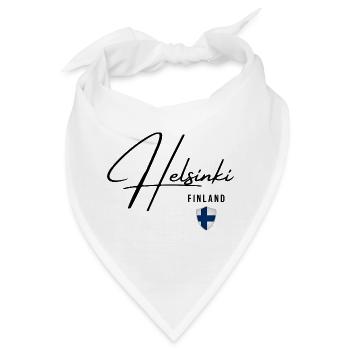 Elegantes Design Helsinki, ich liebe Helsinki - Bandana - Weiß - Vorne