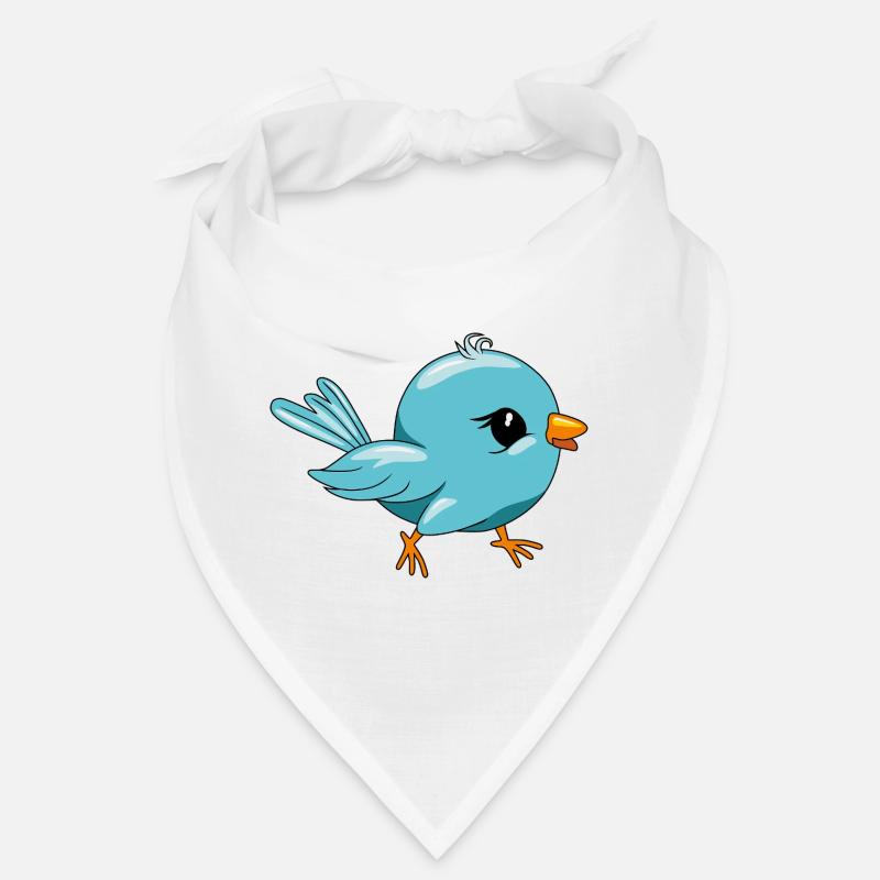 Oiseau bleu heureux mignon Bandana