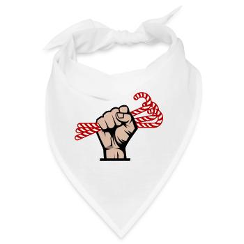 I Want Candy, Revolutionär, Slogan & Zucker Design - Bandana - Weiß - Vorne