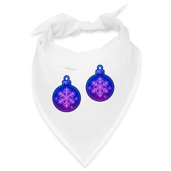 Weihnachtskugel Schneeflocke Ornament - Bandana - Weiß - Vorne