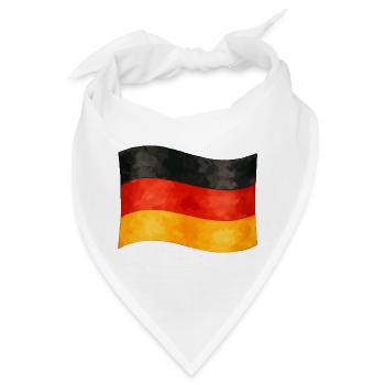 Deutsche Flagge - Bandana - Weiß - Vorne