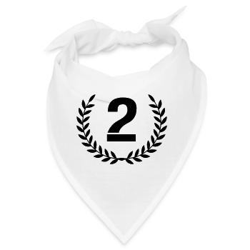 2 Kranz - Bandana - Weiß - Vorne