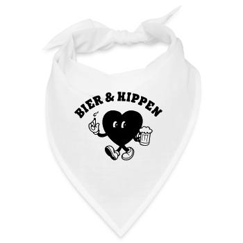Bier und Kippen - Bandana - Weiß - Vorne