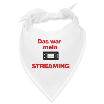 Das war Streaming, Videokasette früher, damals - Bandana - Weiß - Vorne