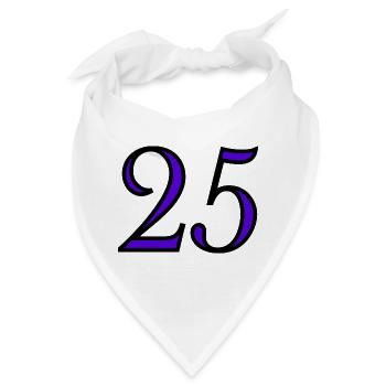 25. 25 JAHRE. 25. JUBILÄUM. 25 JAHRESJUBILÄUM. - Bandana - Weiß - Vorne