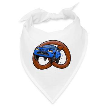 Brezeln auf Rädern - Bandana - Weiß - Vorne