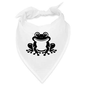 Kröte Comic Frosch - Bandana - Weiß - Vorne