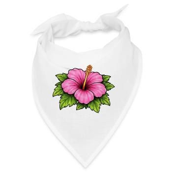 Hibiskus Tropentraum Blütenpracht - Bandana - Weiß - Vorne