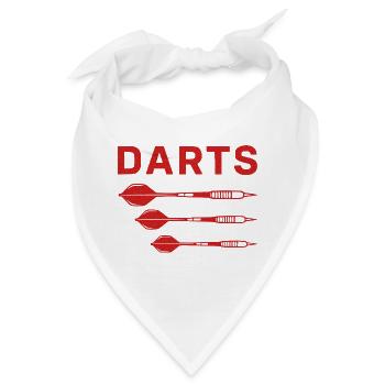 Rotes Darts Trio Design - Bandana - Weiß - Vorne