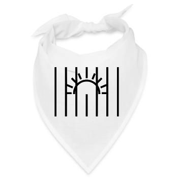 Sonne hinter Gitter Gefängnis - Bandana - Weiß - Vorne