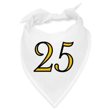 25. 25 JAHRE. 25. JUBILÄUM. 25 JAHRESJUBILÄUM. - Bandana - Weiß - Vorne