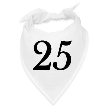 25. 25 JAHRE. 25. JUBILÄUM. 25 JAHRESJUBILÄUM. - Bandana - Weiß - Vorne