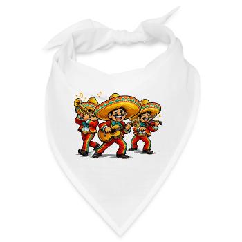 Mariachi Fiesta Dreierbande - Bandana - Weiß - Vorne