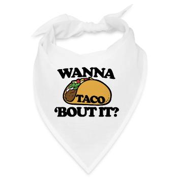Taco Crest fette Illustration - Bandana - Weiß - Vorne