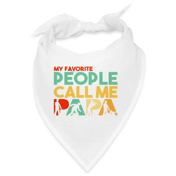 Meine Lieblingsleute nennen mich Papa Stahlarbeiter - Bandana - Weiß - Vorne