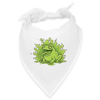 Fröhlicher Frosch im Slime Splash - Bandana - Weiß - Vorne