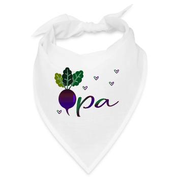 Gemüsegarten Opa - Bandana - Weiß - Vorne