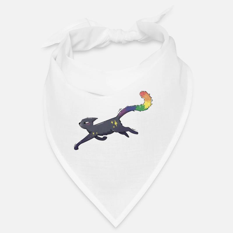 Cat with Stars and Pride Flag Bandana