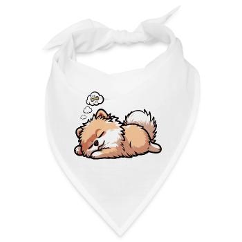 Zwergspitz Zwergspitze Spitzhund Zwergspitzhalter - Bandana - Weiß - Vorne