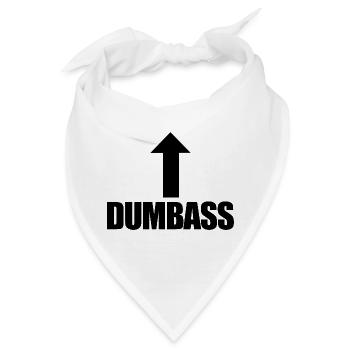 Dummkopf Pfeil nach oben Lustig Ich bin ein Dummko - Bandana - Weiß - Vorne