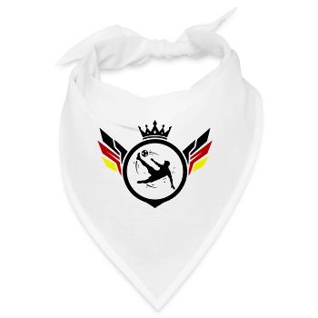Fussballer Fallrückzieher Deutschland - Bandana - Weiß - Vorne