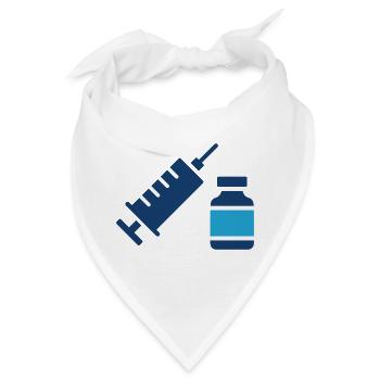 Spritze und Impfstofflinie Symbol Medizinische Injektion Ar - Bandana - Weiß - Vorne
