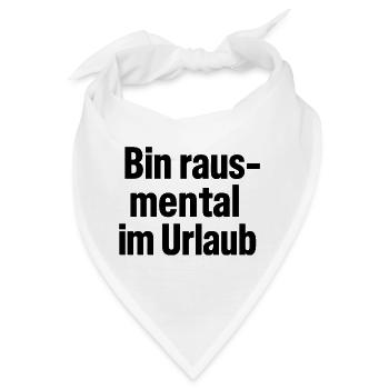 Schwarze Typo-Block Kunst Urban - Bandana - Weiß - Vorne
