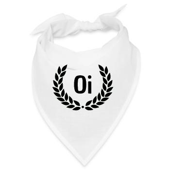 Grüner Lorbeerkranz Outline - Bandana - Weiß - Vorne