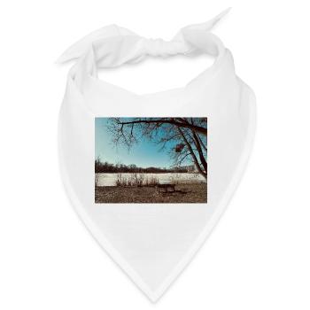Winterlandschaft am See - Bandana - Weiß - Vorne